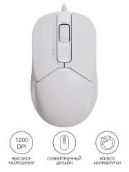 Мышь A4Tech Fstyler FM12 белый проводная
