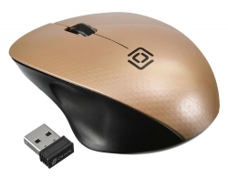 Мышь Oklick 695MW черный/золотистый оптическая (1000dpi) беспроводная USB (2but)