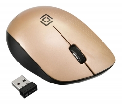 Мышь Oklick 695MW черный/золотистый оптическая (1000dpi) беспроводная USB (2but)