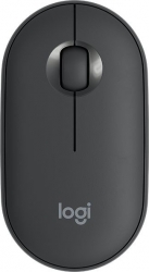 Мышь Logitech Pebble M350 графитовый оптическая (1000dpi) silent беспроводная BT/Radio USB для ноутбука (3but)