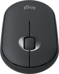 Мышь Logitech Pebble M350 графитовый оптическая (1000dpi) silent беспроводная BT/Radio USB для ноутбука (3but)