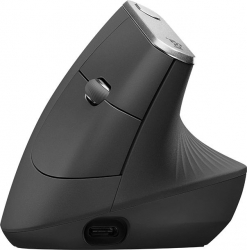 Мышь Logitech MX Vertical черный оптическая (4000dpi) беспроводная BT/Radio USB (4but)
