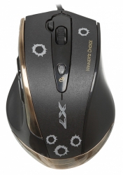 Мышь A4 V-Track F3 черный/золотистый оптическая (3000dpi) USB2.0 (6but)