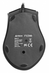 Мышь A4 V-Track F3 черный/золотистый оптическая (3000dpi) USB2.0 (6but)