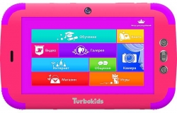 Планшет Turbo TurboKids Princess SC7731C (1.2) 4C/RAM1Gb/ROM16Gb 7 IPS 1024x600/3G/Android 8.1/розовый/2Mpix/0.3Mpix/BT/GPS/WiFi/Touch/microSD 32Gb