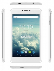 Планшет Digma Plane 7563N 4G MTK8735V (1.0) 4C/RAM1Gb/ROM16Gb 7 IPS 1280x800/3G/4G/Android 7.0/серебристый/2Mpix/0.3Mpix/BT/GPS/WiFi/Touch/microSD 