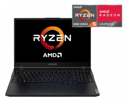 Ноутбук Lenovo Legion 5 15ARH05H Ryzen 5 4600H/16Gb/SSD512Gb/NVIDIA GeForce RTX 2060 6Gb/15.6/FHD 1920x1080/Windows 10/black/WiFi/BT/Cam