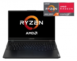 Ноутбук Lenovo Legion 5 15ARH05 Ryzen 7 4800H/16Gb/SSD256Gb/NVIDIA GeForce GTX 1650 4Gb/15.6/IPS/FHD 1920x1080/Windows 10/black/WiFi/BT/Cam