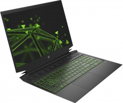 Ноутбук HP Pavilion Gaming 16-a0036ur Core i5 10300H/16Gb/SSD512Gb/NVIDIA GeForce RTX 2060 MAX Q 6Gb/16.1/IPS/FHD 1920x1080/Free DOS/black/green/Wi