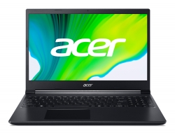 Ноутбук Acer Aspire 7 A715-75G-71J8 Core i7 10750H/16Gb/SSD512Gb/NVIDIA GeForce GTX 1650 Ti 4Gb/15.6/IPS/FHD 1920x1080/Eshell/black/WiFi/BT/Cam