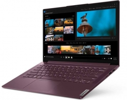 Ноутбук Lenovo Yoga Slim7 14IIL05 Core i7 1065G7/16Gb/SSD1000Gb/Intel Iris Plus graphics/14/IPS/FHD 1920x1080/Windows 10/vinous/WiFi/BT/Cam