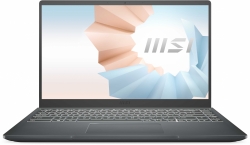 Ноутбук MSI Modern 14 B4MW-254XRU Ryzen 5 4500U/8Gb/SSD256Gb/AMD Radeon/14/IPS/FHD 1920x1080/Free DOS/grey/WiFi/BT/Cam