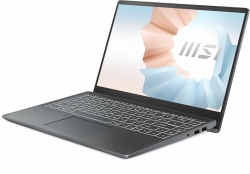 Ноутбук MSI Modern 14 B4MW-254XRU Ryzen 5 4500U/8Gb/SSD256Gb/AMD Radeon/14/IPS/FHD 1920x1080/Free DOS/grey/WiFi/BT/Cam