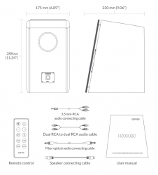 Колонки Edifier R2000DB 2.0 темное дерево BT