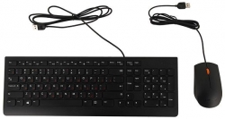Клавиатура + мышь Lenovo 300 U черный проводная