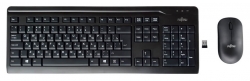 Клавиатура + мышь Fujitsu LX410 черный беспроводная