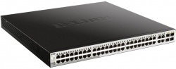 Коммутатор D-Link DGS-1210-52MP/FL1A 48G 4SFP 48PoE