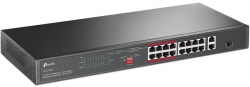 Коммутатор TP-Link TL-SL1218P 16x100Mb 1G 16PoE+ 150W неуправляемый