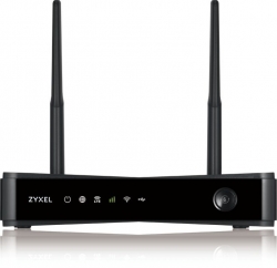 Роутер беспроводной Zyxel LTE3301-PLUS-EU01V1F AC1200 10/100/1000BASE-TX/4G cat.6 черный