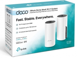 Бесшовный Mesh роутер TP-Link Deco M4 (DECO M4(2-PACK)) AC1200 10/100/1000BASE-TX белый (упак.:2шт)