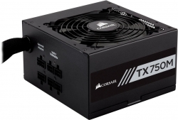 Блок питания Corsair ATX 750W TX750M 80+ gold 24+4+4pin APFC 120mm fan 8xSATA Cab Manag RTL
