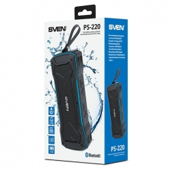 Колонка порт. Sven PS-220 черный/синий 10W