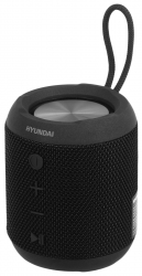 Колонка порт. Hyundai H-PAC300 черный 7W 1.0 BT/3.5Jack/USB 10м 2200mAh