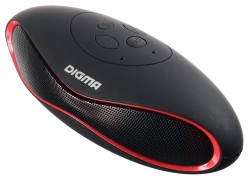 Колонка порт. Digma S-10 черный 3W 1.0 BT (SP103B)