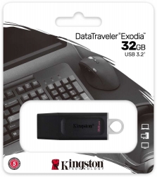 Флеш Диск Kingston 32Gb DT Exodia DTX/32GB черный/белый