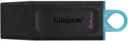 Флеш Диск Kingston 64Gb DT Exodia DTX/64GB USB3.1 черный/голубой
