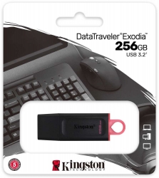 Флеш Диск Kingston 256Gb DT Exodia DTX/256GB USB3.1 черный/красный