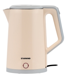 Чайник электрический Starwind SKS2062 бежевый/серый