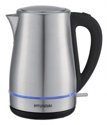 Чайник электрический Hyundai HYK-S3020 серебристый матовый/черный