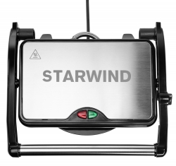 Электрогриль Starwind SSG2040 1500Вт серебристый/черный