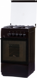 Плита Газовая Flama FG 24022 B коричневый (стеклянная крышка) реш.чугун