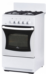 Плита Газовая Flama FG 24027 W белый (без крышки) реш.чугун