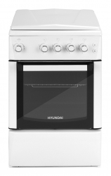 Плита Газовая Hyundai RGG223 белый (металлическая крышка) реш.чугун