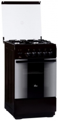Плита Газовая Flama FG 24210 B коричневый (стеклянная крышка) реш.чугун