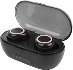Гарнитура вкладыши Rombica Mysound Air Pale черный/красный беспроводные bluetooth в ушной раковине (BT-H028)