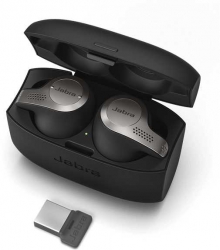 Наушники вкладыши Jabra Evolve 65t черный беспроводные bluetooth в ушной раковине (6598-832-109)