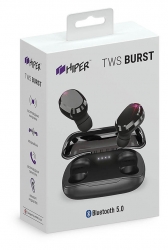 Гарнитура вкладыши Hiper TWS Burst черный беспроводные bluetooth в ушной раковине (HTW-HDX6)