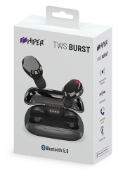 Гарнитура вкладыши Hiper TWS Burst черный беспроводные bluetooth в ушной раковине (HTW-HDX6)