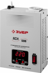 Стабилизатор напряжения Зубр АСН 500 электронный однофазный серый