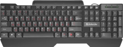 Клавиатура Defender Search HB-790 RU черный USB (подставка для запястий)