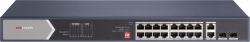 Коммутатор Hikvision DS-3E0520HP-E 18G 2SFP 12PoE+ 225W неуправляемый