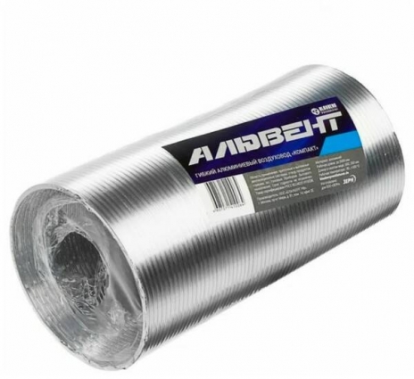 Воздуховод Алювент алюминиевый D120 мм (1.5м)