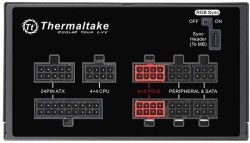 Блок питания Thermaltake ATX 750W Toughpower Grand RGB Sync 80+ gold 24+4+4pin APFC 140mm fan color LED 9xSATA Cab Manag RTL