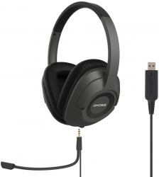 Наушники с микрофоном Koss SB42-USB черный/серый 2.4м мониторные USB оголовье 80001059