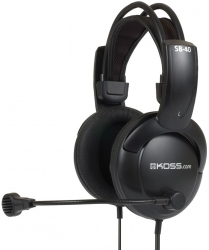 Наушники с микрофоном Koss Koss SB40 черный 2.4м мониторные оголовье 15110522