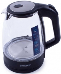 Чайник электрический Endever Skyline KR-326G 1.8л. 2200Вт прозрачный/черный (корпус: стекло)